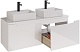 Dreja Мебель для ванной с двумя раковинами и столешницей W 125 подвесная белая – картинка-39